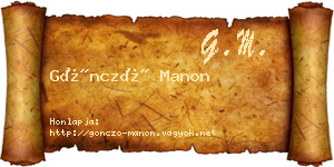 Göncző Manon névjegykártya